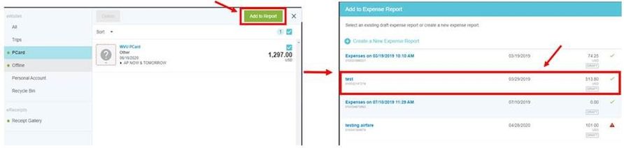 Example of Create adding to report in MyExpenses